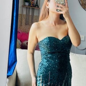 Green Sequin Bodycon Dress