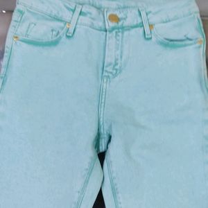 High Waist Sea Green(28) Jean