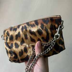 Guess Animal Print Wristlet Bag