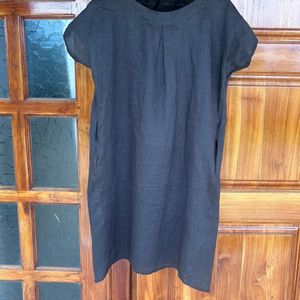 Charcoal Linen Dress