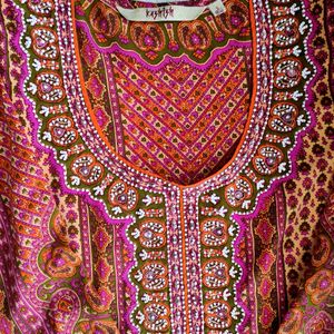 Silk Kurta With Embellishments