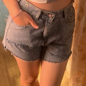 Torn Denim Shorts