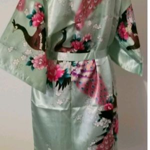 Kimono Style Satin Robe