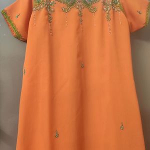 Ethnic wear suit M size organge colour