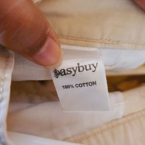 Easybuy Beige Cotton Shorts For Men