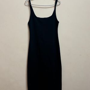 Zara Black Midi Bodycon Dress