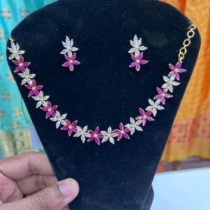 American Diamond Necklace Jewellery