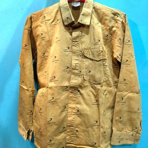 Mustard Colour Cotton Boy Shirt