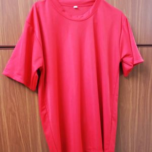 Red Jersey Material Tshirt