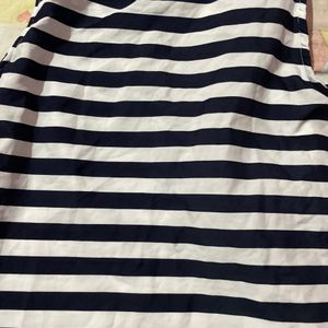 Knee Length Striped Dress