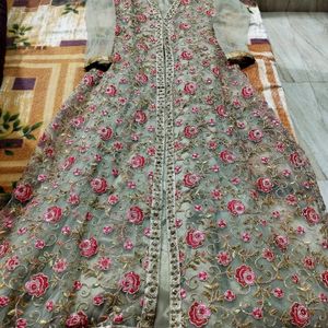 Women New Shrug Frock Dress With Dupatta