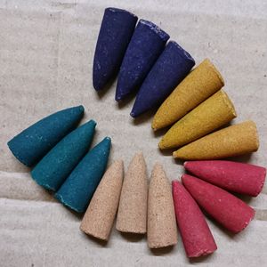 15 Multi-color Backflow Incense Cones