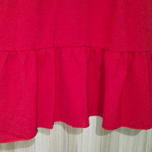 Urbanic Ruffle A-Line Red Dress (Women's)