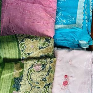 Cotton Saree( Pack Of 4)