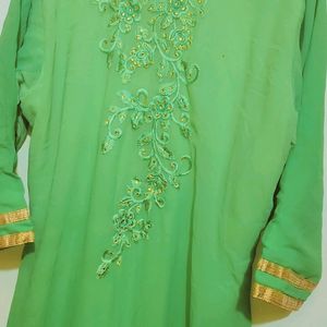 Green Party Wear Suit Salwar For Girl Or Women