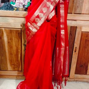 Beautiful New ❤️ Saree With Blouse