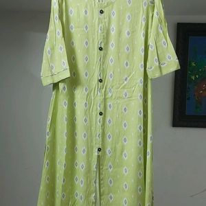 Green Cotton Kurta