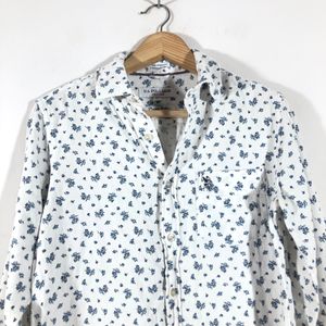 White&Blue Printed Shirt(Men’s)