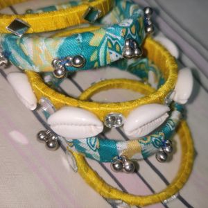 Yellow N Blue Shade Bangles 💙💛