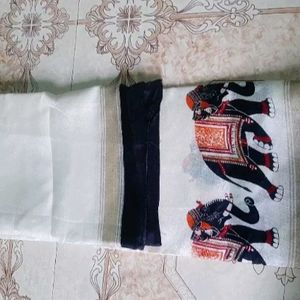 Elephant Print Saree