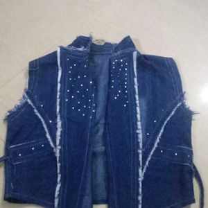 Blue Half Denim Jacket