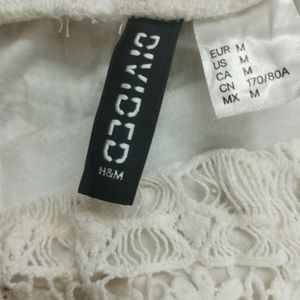 H& M Divided Price Drop | White Boho Shorts