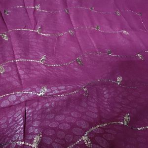 Maroon Jamki Saree