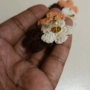 Crochet Flower Studs