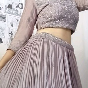 Lavender Ruffled Lehenga With Dupatta 🎀✨