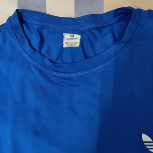 Blue Adidas Women Tshirt