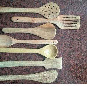 Wooden Kitchen Spoons Set