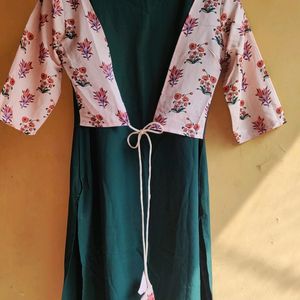 Green College Wear Kurti