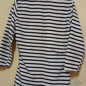 Black And White Striped Top