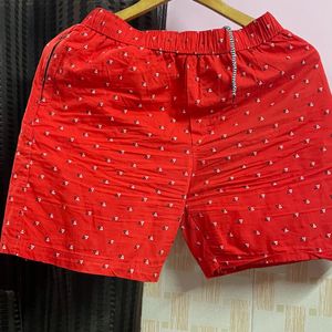 Red Shorts Cotton