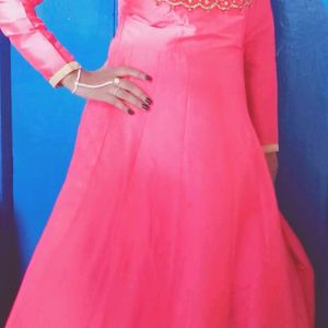 GORGEOUS 💞 PARTYWEAR GOWN OUTFIT IN HOT PINK ♥️ C