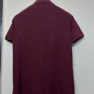 WROGN MAROON SOLID POLO TSHIRT