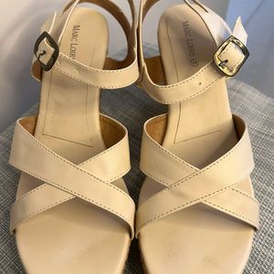 Marc Loire Strappy Wedges With Buckle Closure