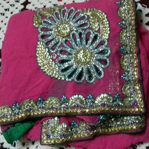 Women Beautiful New Havvy Saree Blouse Not Stich f