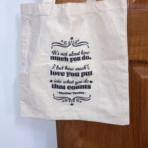 Rare Cotton Bag With Mother Teresa Quote