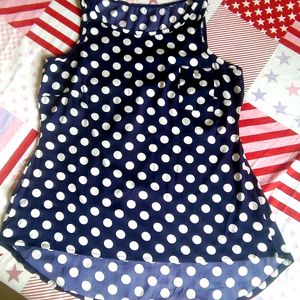 Polka Crepe Tank Top