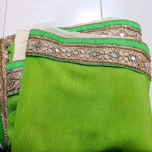 Women Mirror Work Saree