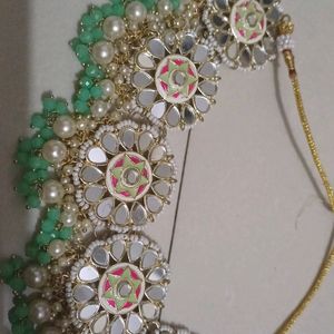 Pista Perl & Mirror Choker Set ( NO EARRING)