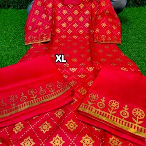 Red Beautiful Kurta Set