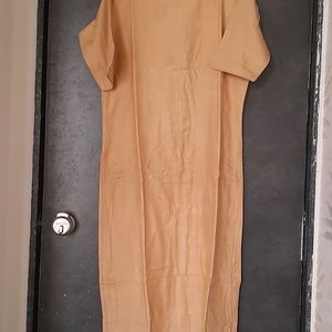 Brown And Beige Rayon 2 Piece Kurta Set