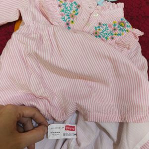 100% Cotton Babyhug Pink Frock