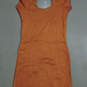 Orange Straight Kurthi