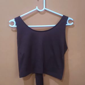 Halter Neck Brown Top