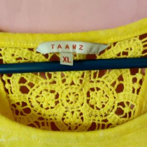 Taanz Yellow Top With Back Design