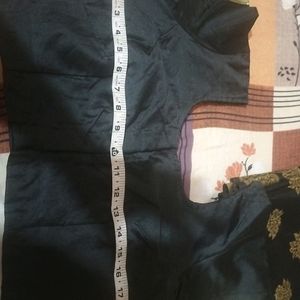 Black Banarsi Silk Saree With Stiched Blouse