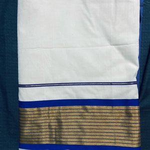 Kerala Kasav Saree Without Blouse